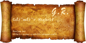Gömör Rudolf névjegykártya