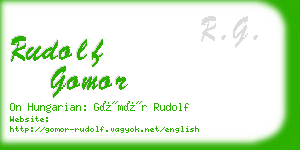 rudolf gomor business card